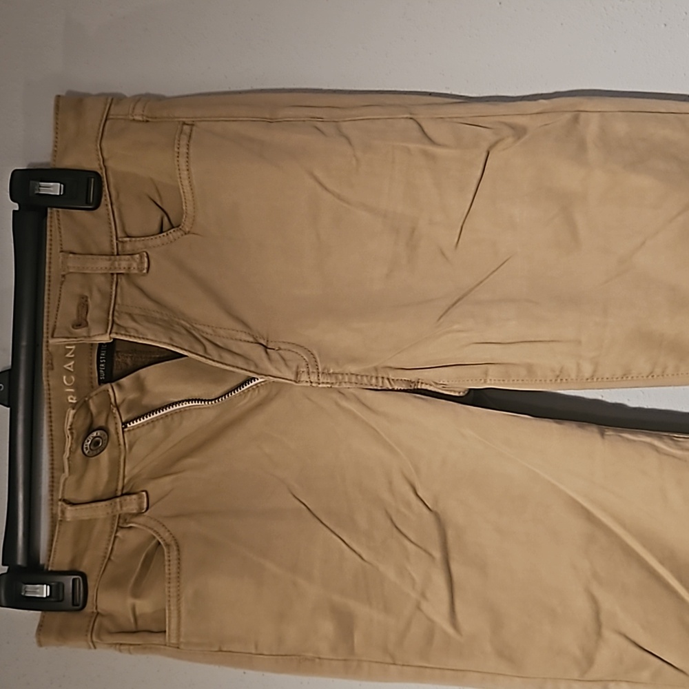 American Eagle size 4, hi-rise jegging, tan